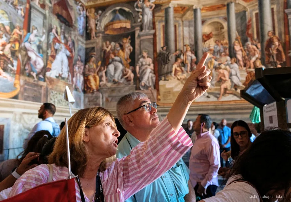 Estancias de Rafael visitadas durante la visita nocturna a los Museos Vaticanos